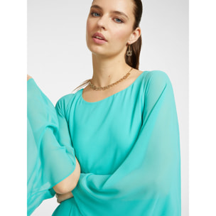Elena Mirò - Abito elegante con mantella - Verde acqua