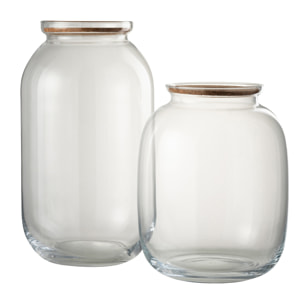 J-Line pot de conservation Roxy - verre - transparent - large