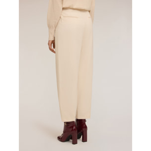 Motivi - Pantalones balloon en poliviscosa - Beige