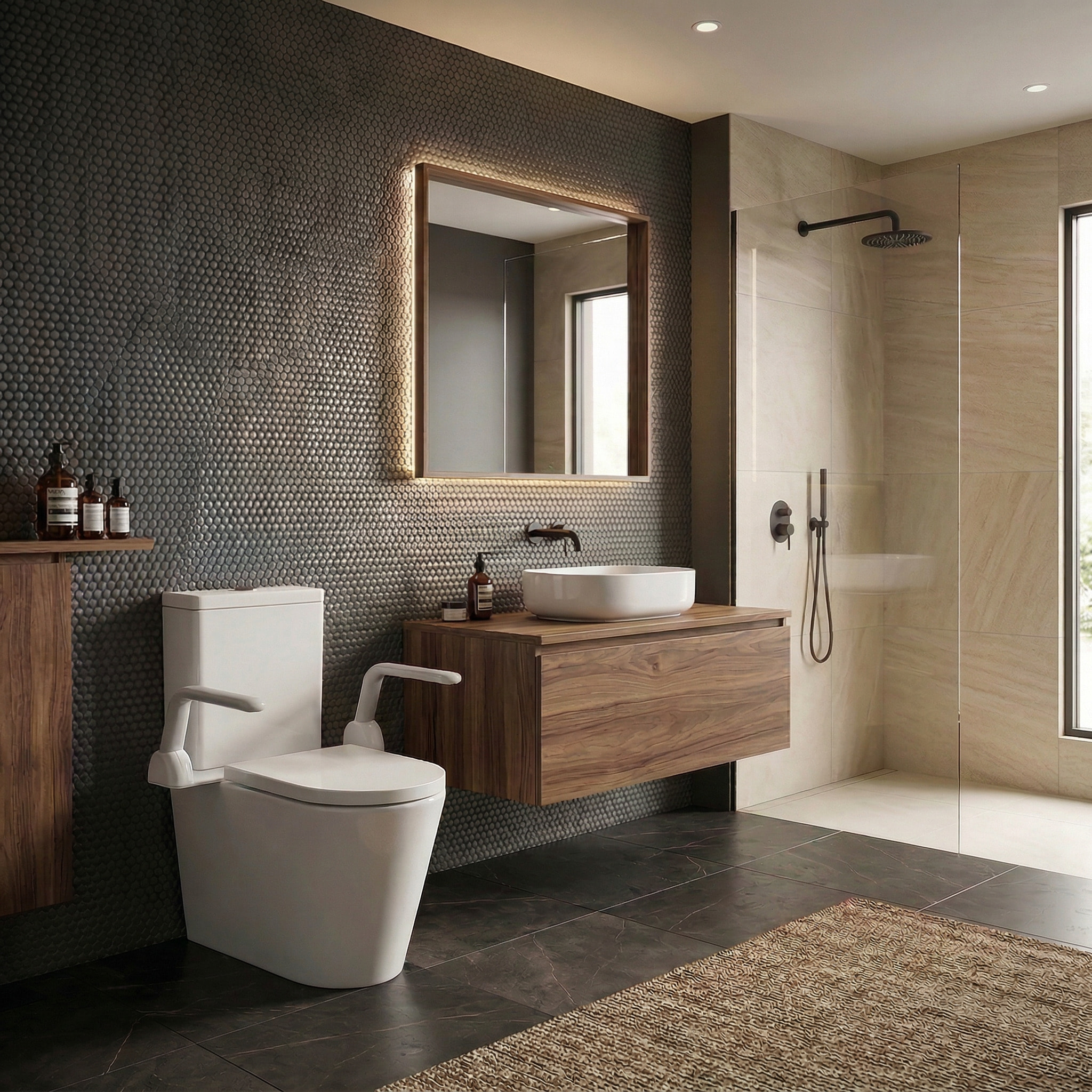 Brevis Combi WC à poser sans bride en céramique avec abattant SoftClose, blanc (SATBRE32)