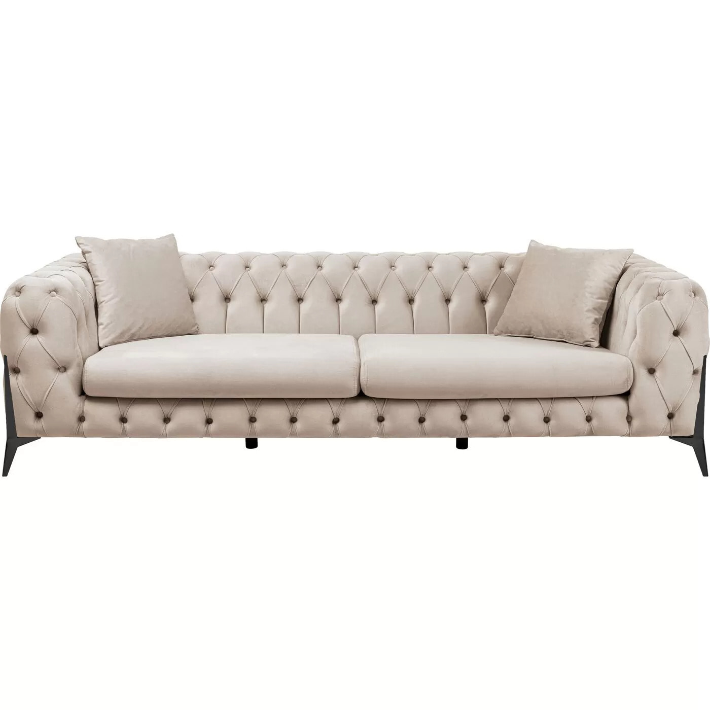Canapé Bellissima 3 places velours beige Kare Design