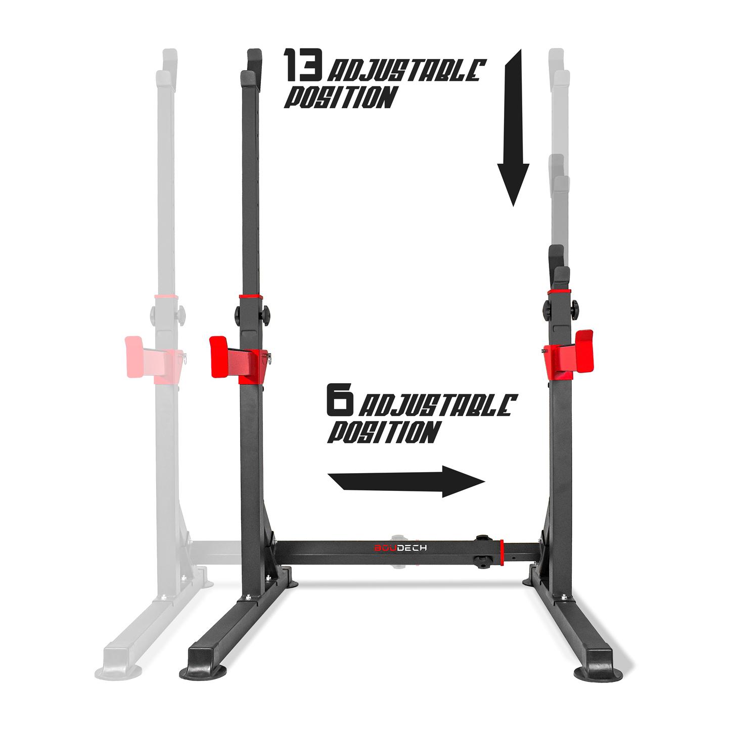 Supporto per bilanciere rastrelliera rack & dip | peso max. 150 kg | regolabile