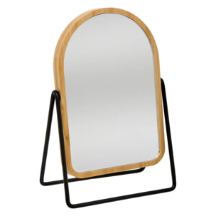 Miroir balançoire avec pieds D22cm bambou