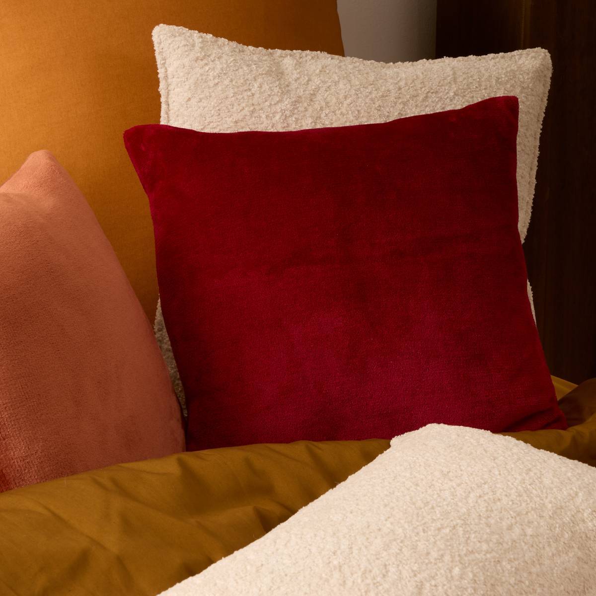 Coussin Ollis rouge 38x38cm
