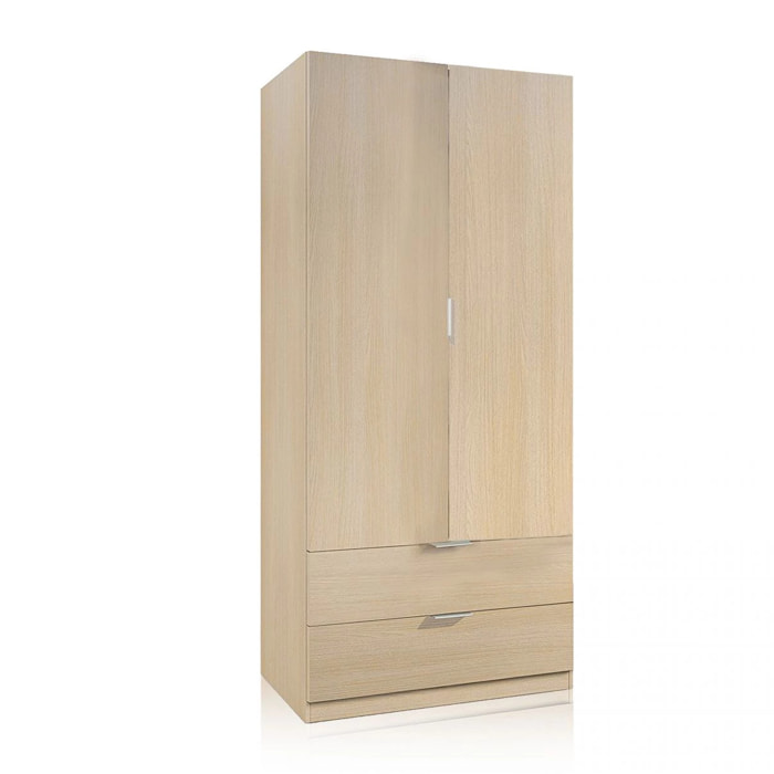 Armario Lark 2 Puertas 2 Cajones Roble