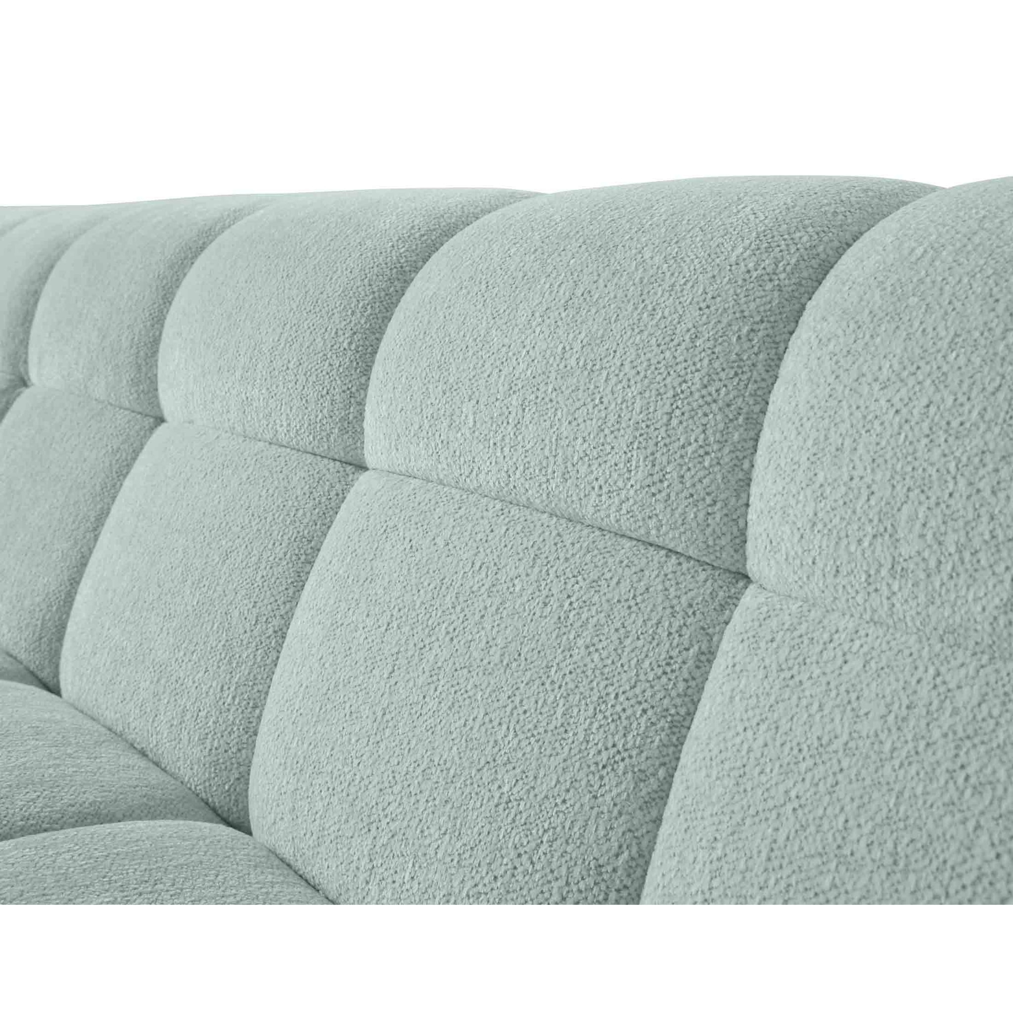 Ray - canapé d'angle gauche - 4 places - en tissu texturé - Bleu