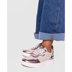 Deportivos de Piel - Beig - Tacón: Bajo