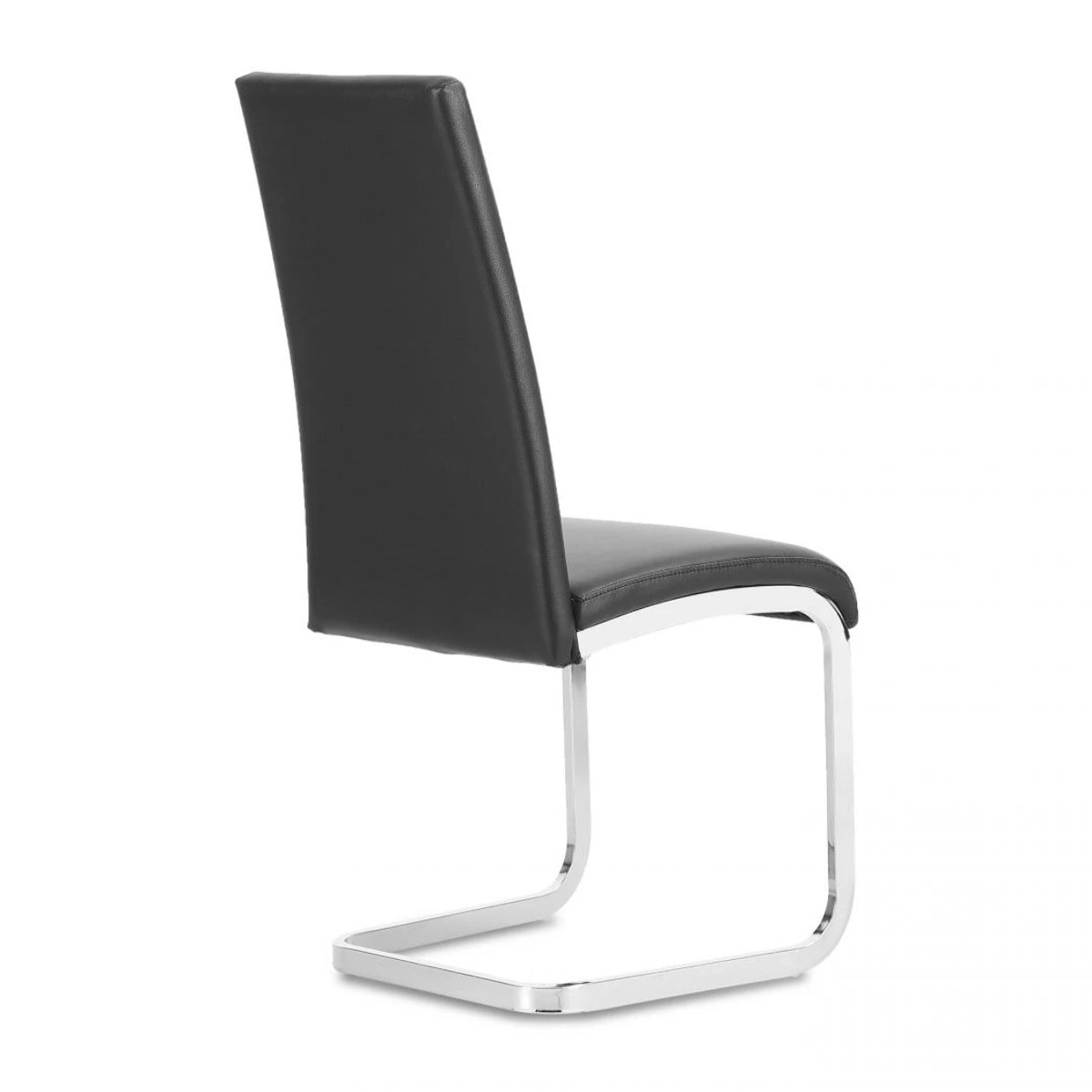 Pack 4 sillas de comedor Smile símil piel Negro