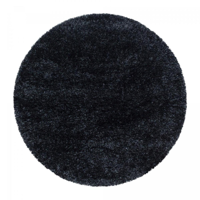 Tapis longs poils shaggy tissé motif uni RAMU