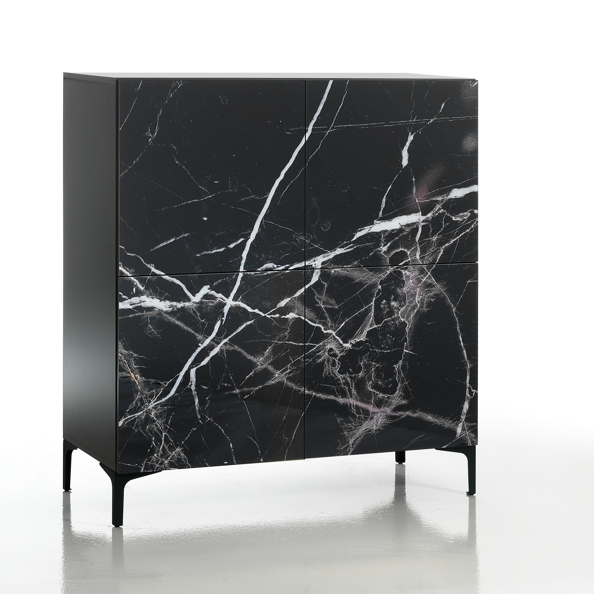 Tomasucci Armoire haute KIM MARBRE NOIR