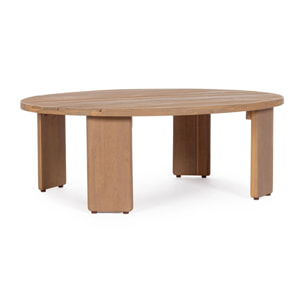 Tavolino ovale GIRONA in legno di acacia, 100×80 cm
