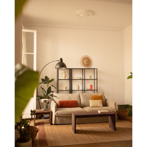 Mesa de centro de madera maciza en tono nogal de 110x45x35cm Alto: 45 Largo: 110 Ancho: 35