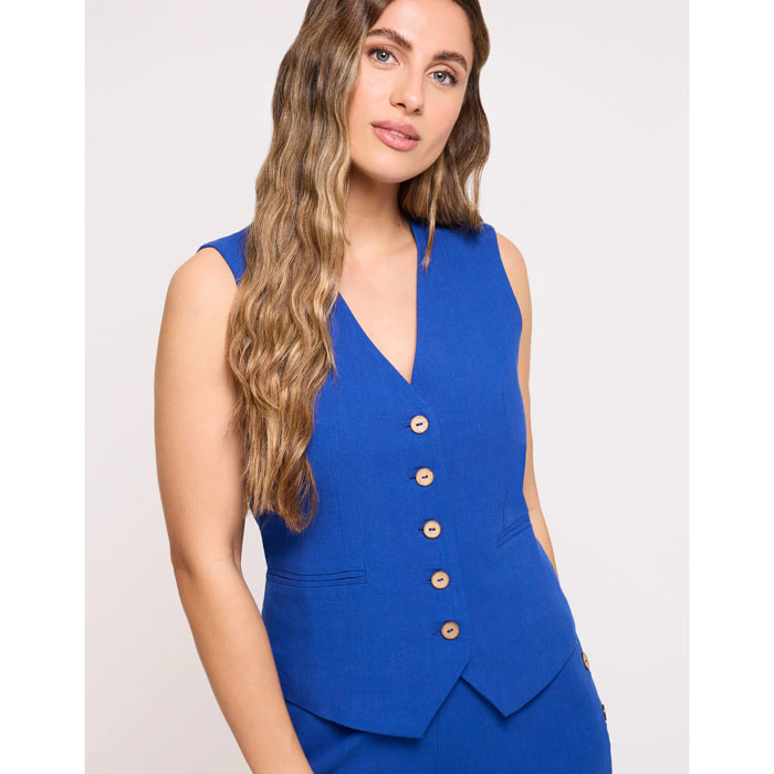 Top Chaleco Azul - Chai II