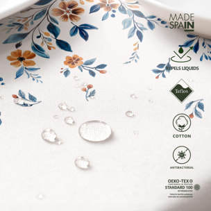 Nappe imprimée anti-tâches IONA BLEU