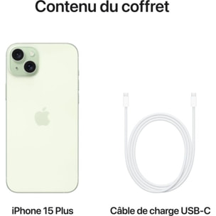 Smartphone APPLE iPhone 15 Plus Vert 256Go 5G