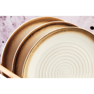 Assiette COSMOS Ø27,5cm - 6 pièces - Crème