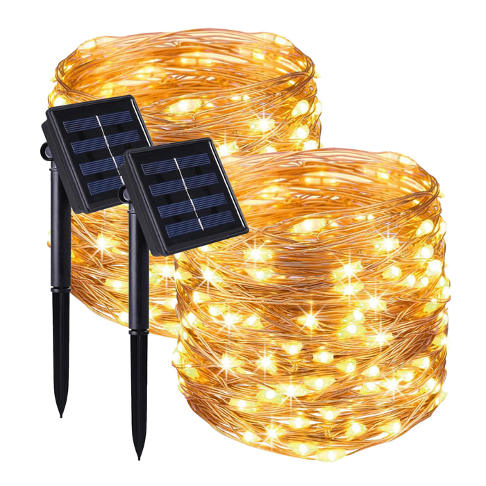 2 Guirlande solaires SKINNY 100 LED 11,5M