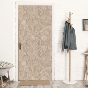 Stickers adhesivos de CERAMIKO - Hexágonos madera 5 50x100