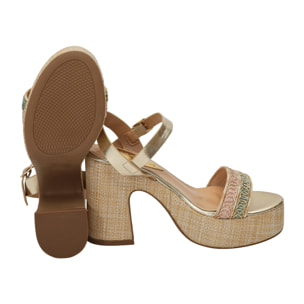 Sandali cinturino - tacco 11,0 cm - plateaux 4,0 cm