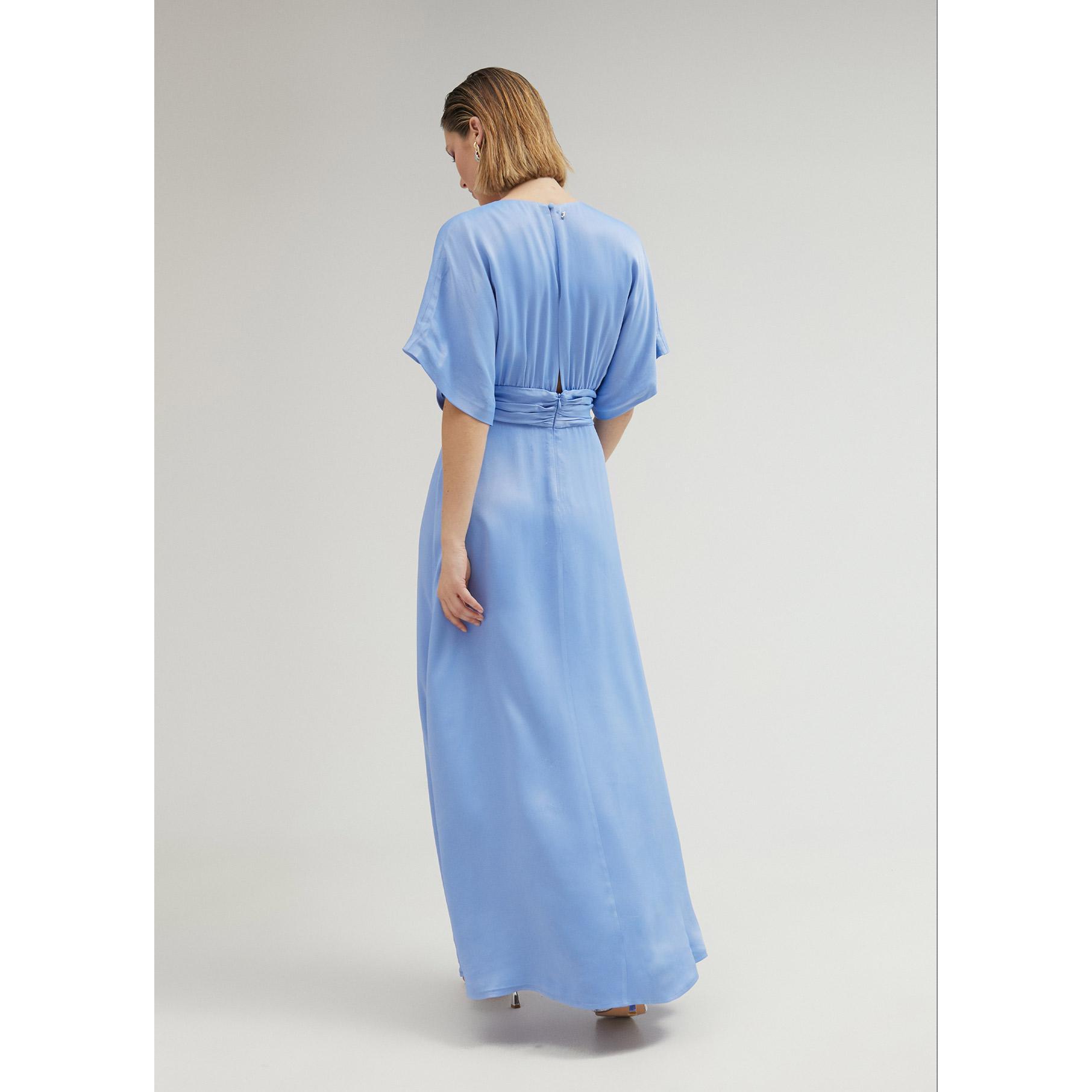 Vestito lungo con drappeggio in vita