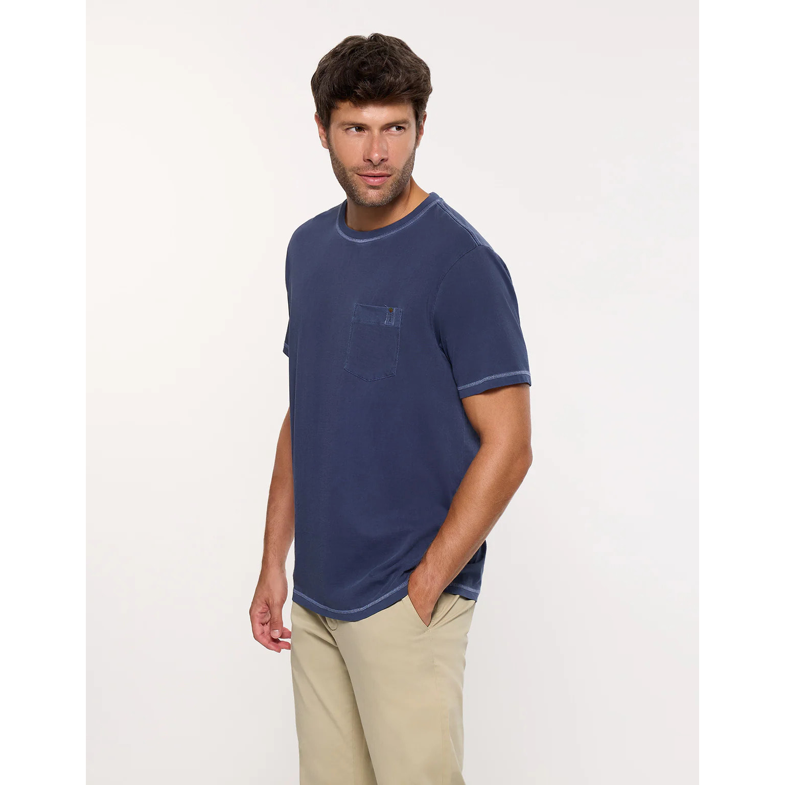 Camiseta Manga Corta Azul Marino - Gstin2