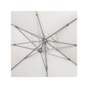 Parasol jardin déporté Alu "Sun 4" - Rectangle - 3 x 4 m + Housse de protection - Ecru