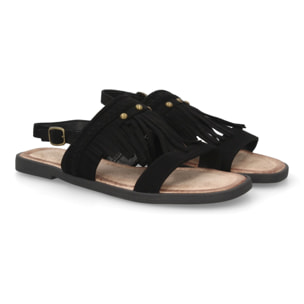 Sandalia boho mujer cómoda verano con flecos
