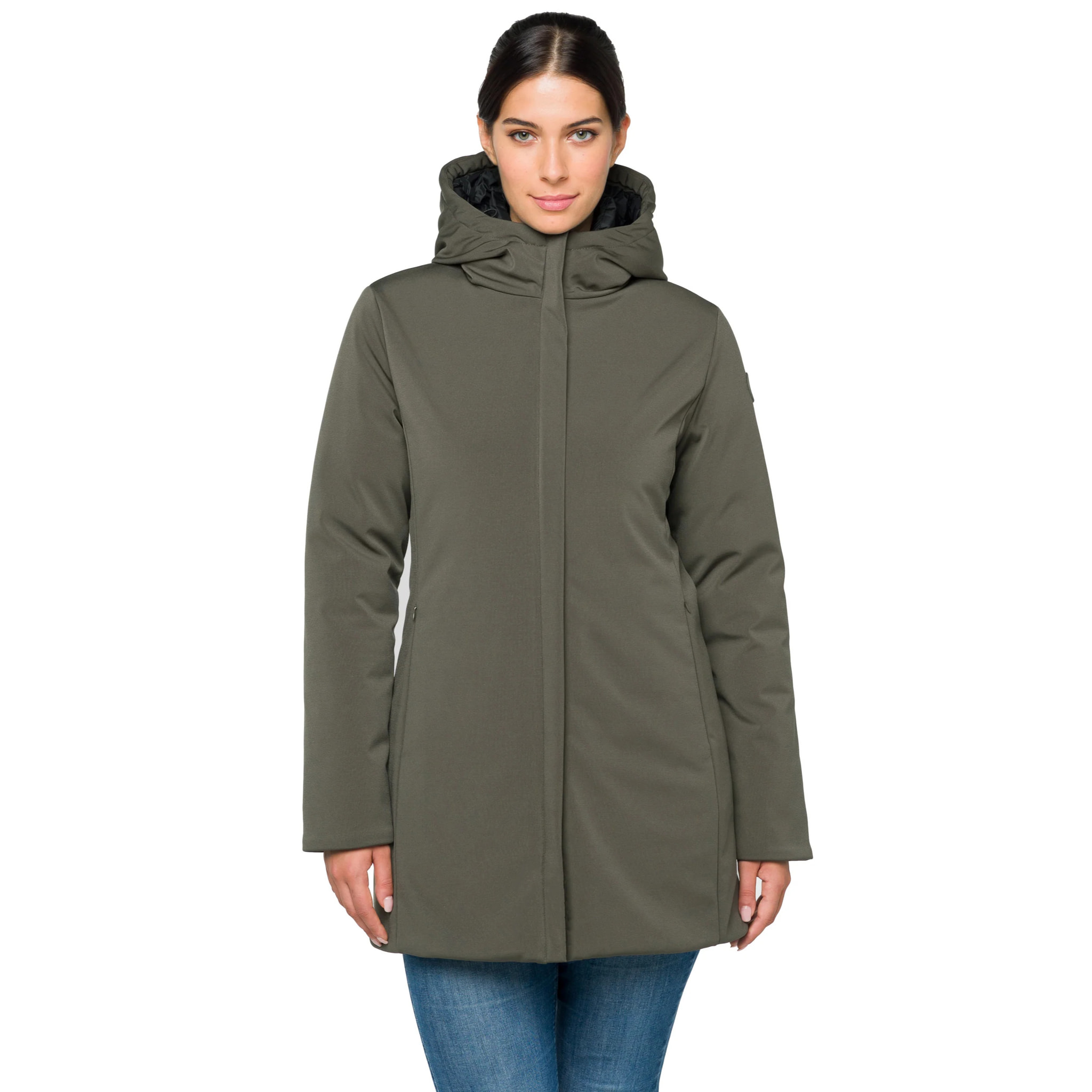 Parka DAHLIA acolchada impermeable verde