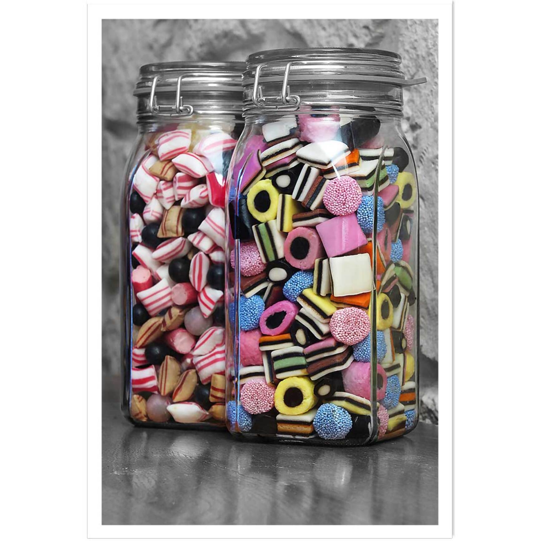 Affiche bonbons arlequins et roudoudous Affiche seule