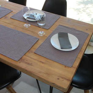 Set de table matelassé - Taupe