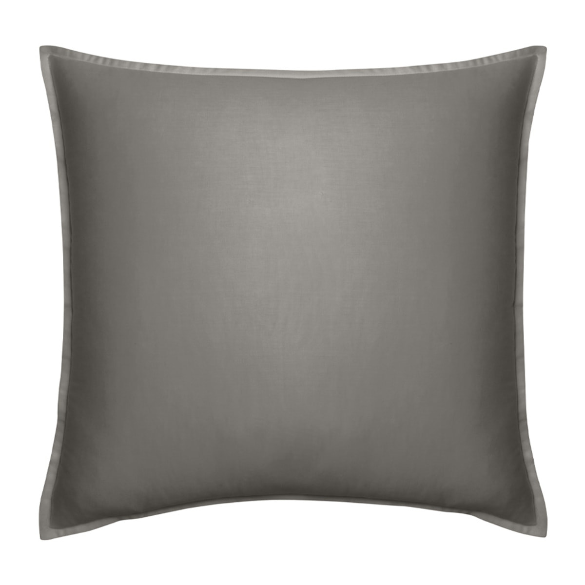 Taie d'oreiller unie en satin de coton, PALAZZO, Gris Zinc