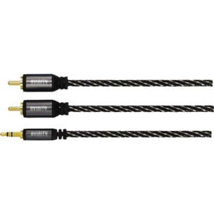 Câble Jack/RCA AVINITY audio 1.5m x2 RCA / 1 Jack stereo