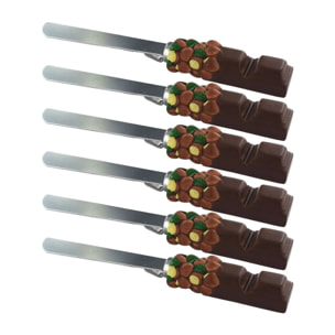 Set de 6 ustensiles de cuisine spatule à tartiner Fackelmann Display