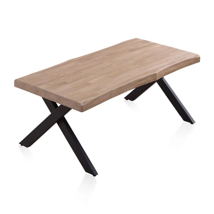 Mesa de centro elevable Xena Fit Roble Honey - Negro