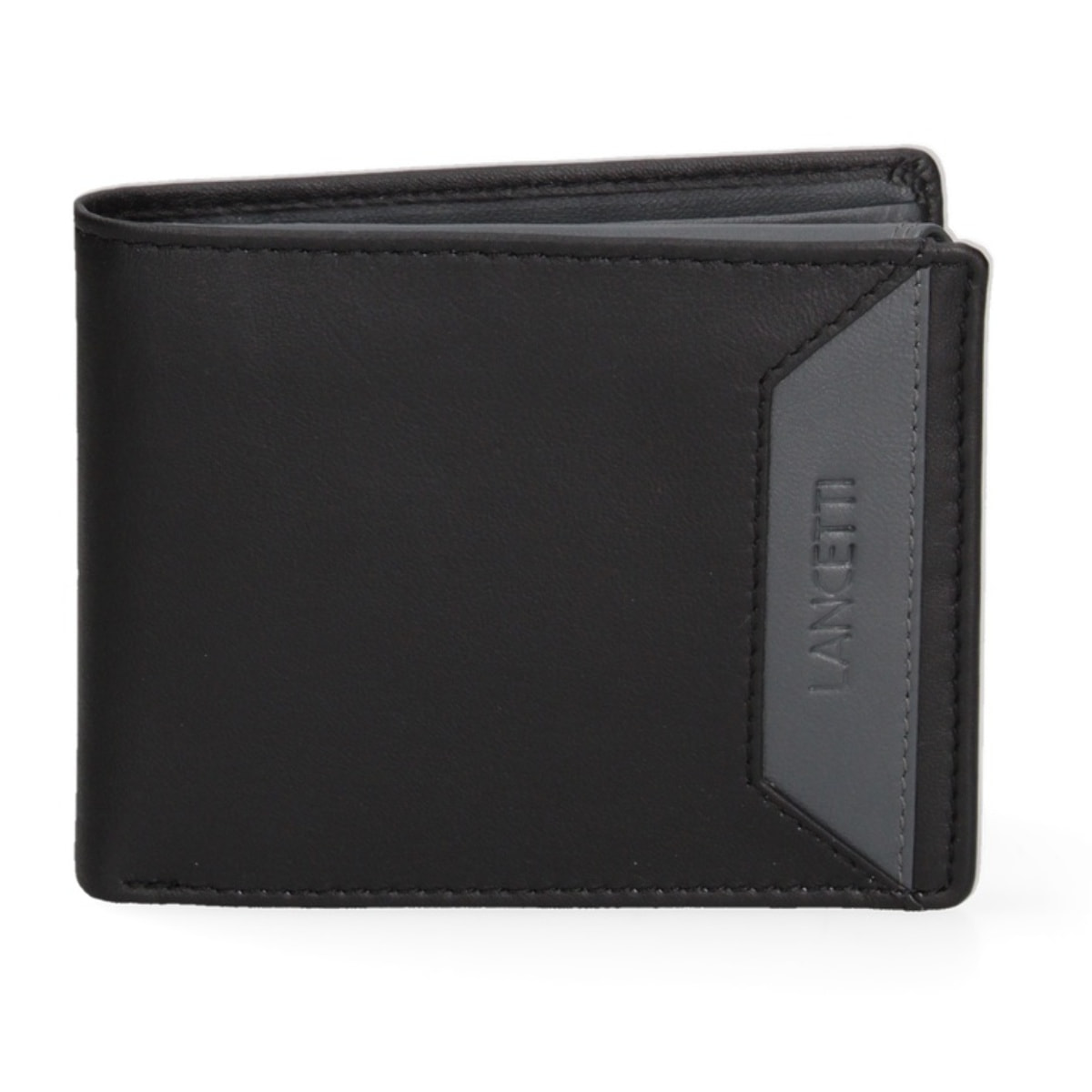 Portafoglio uomo vera pelle - Modello False - Casual - 12.0 x 9.5 x 2.0 cm