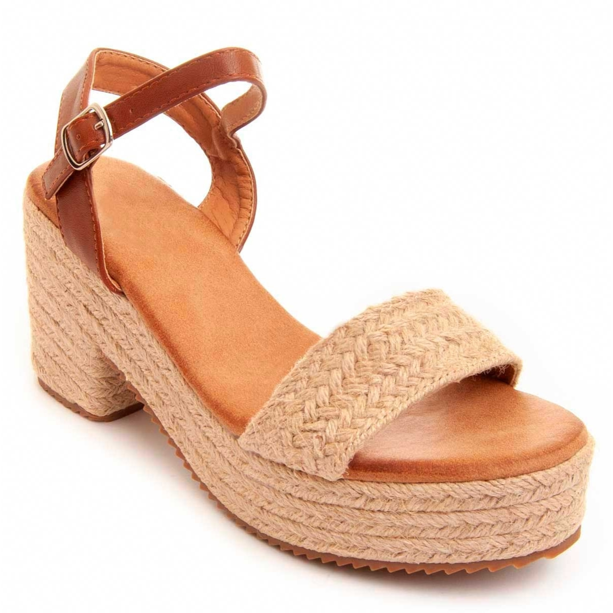 Sandalias de Tacón - Beige - Altura: 7 cm