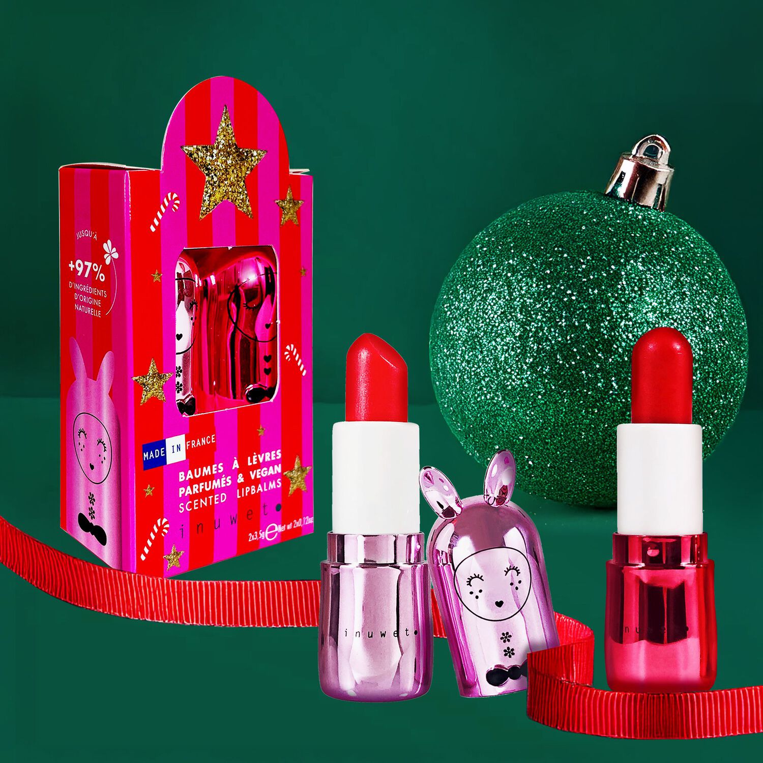 Framboise Pomme d'Amour - Coffret 2 Baumes à Lèvres