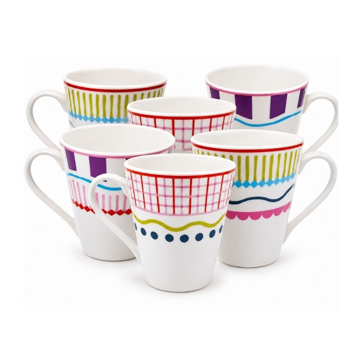 Lot de 6 mugs, RELAX SUNSET