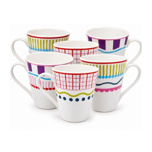 Lot de 6 mugs, RELAX SUNSET