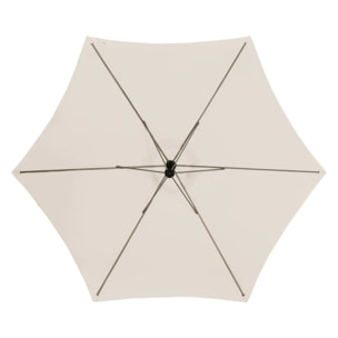 Parasol déporté rond "Manoa" blé 3m