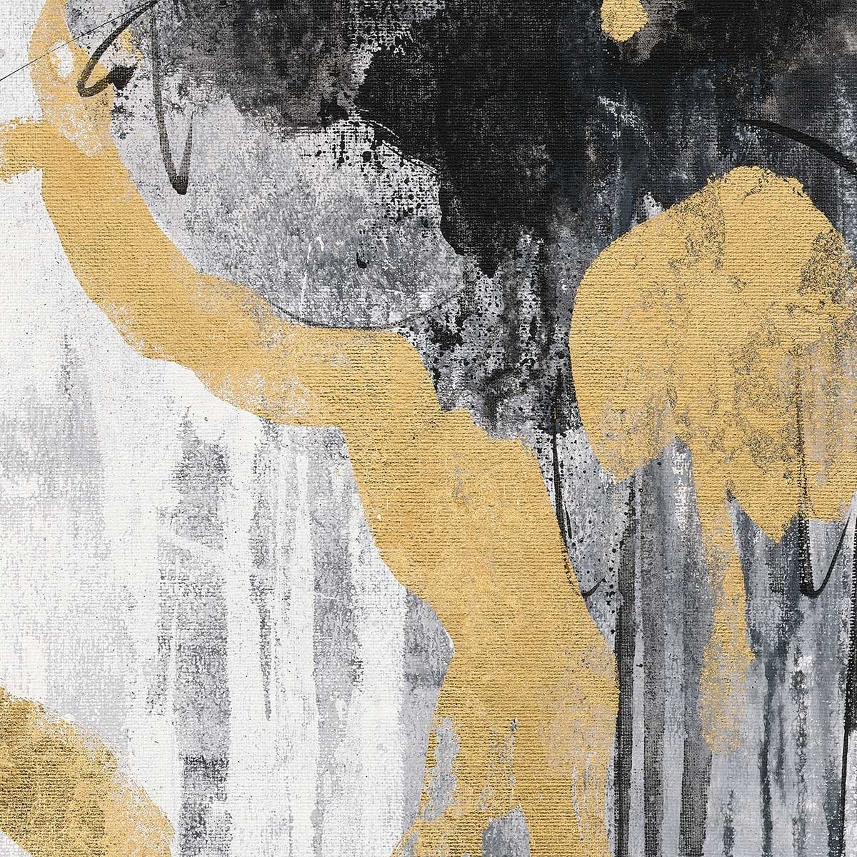 Tableau abstrait Pluie dorée Tableau plexiglas