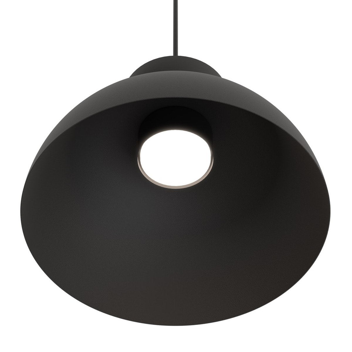 Lampada a sospensione LUNARO in acciaio nero opaco