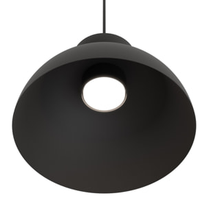Lampada a sospensione LUNARO in acciaio nero opaco