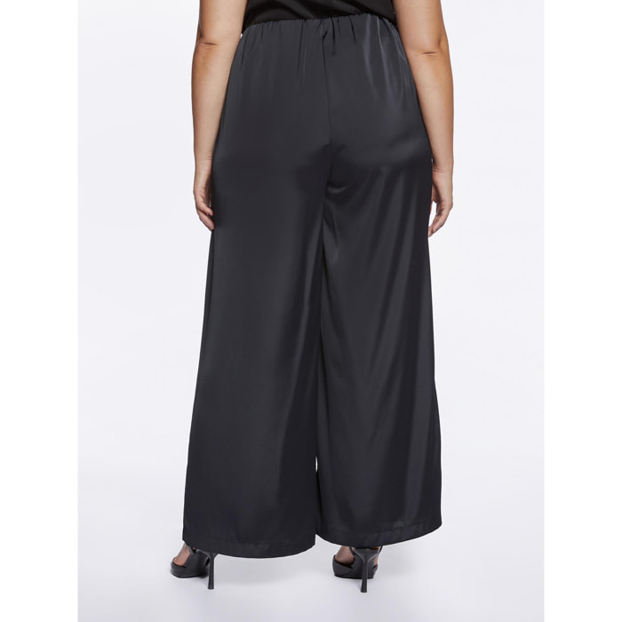 Fiorella Rubino - Pantalones modelo palazzo negros - Negro