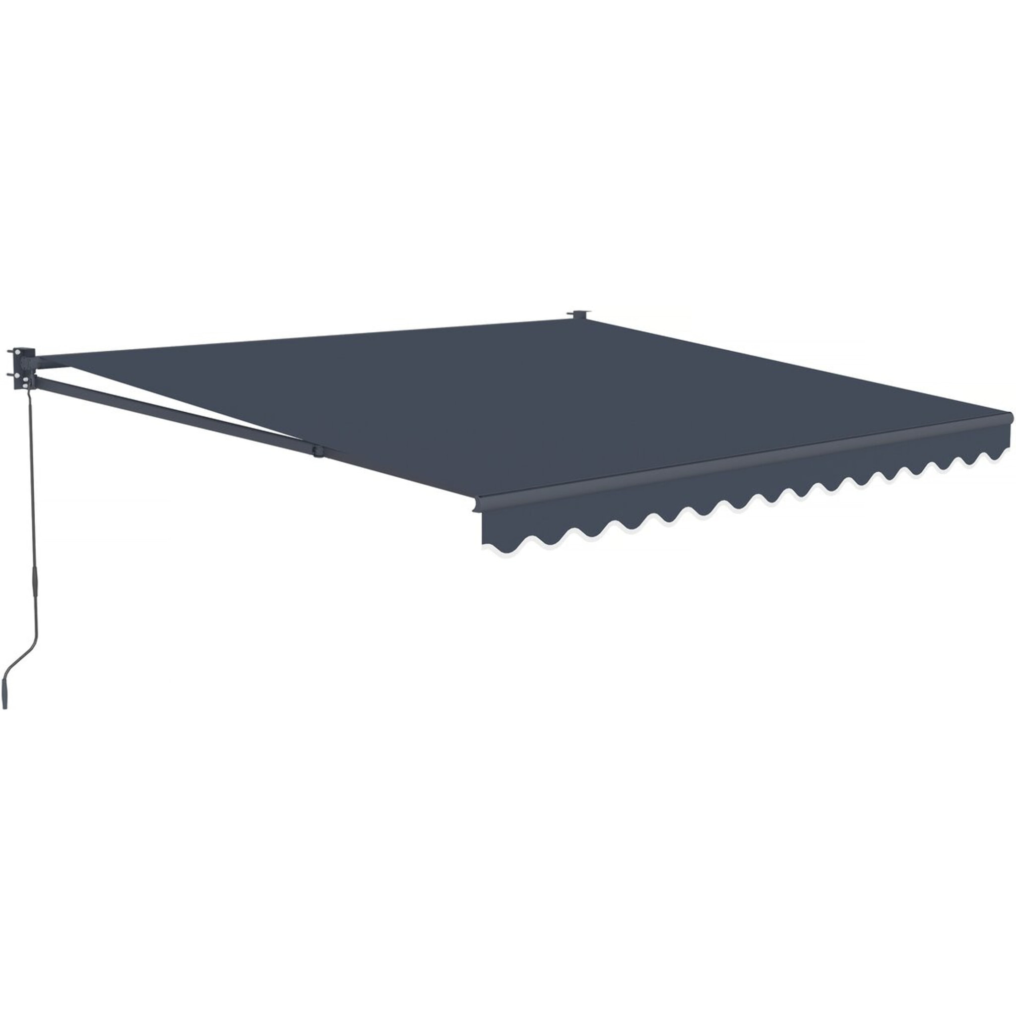 Auvent store banne rétractable en aluminium 2,5 x 3 m "Ombra 3" - Gris anthracite