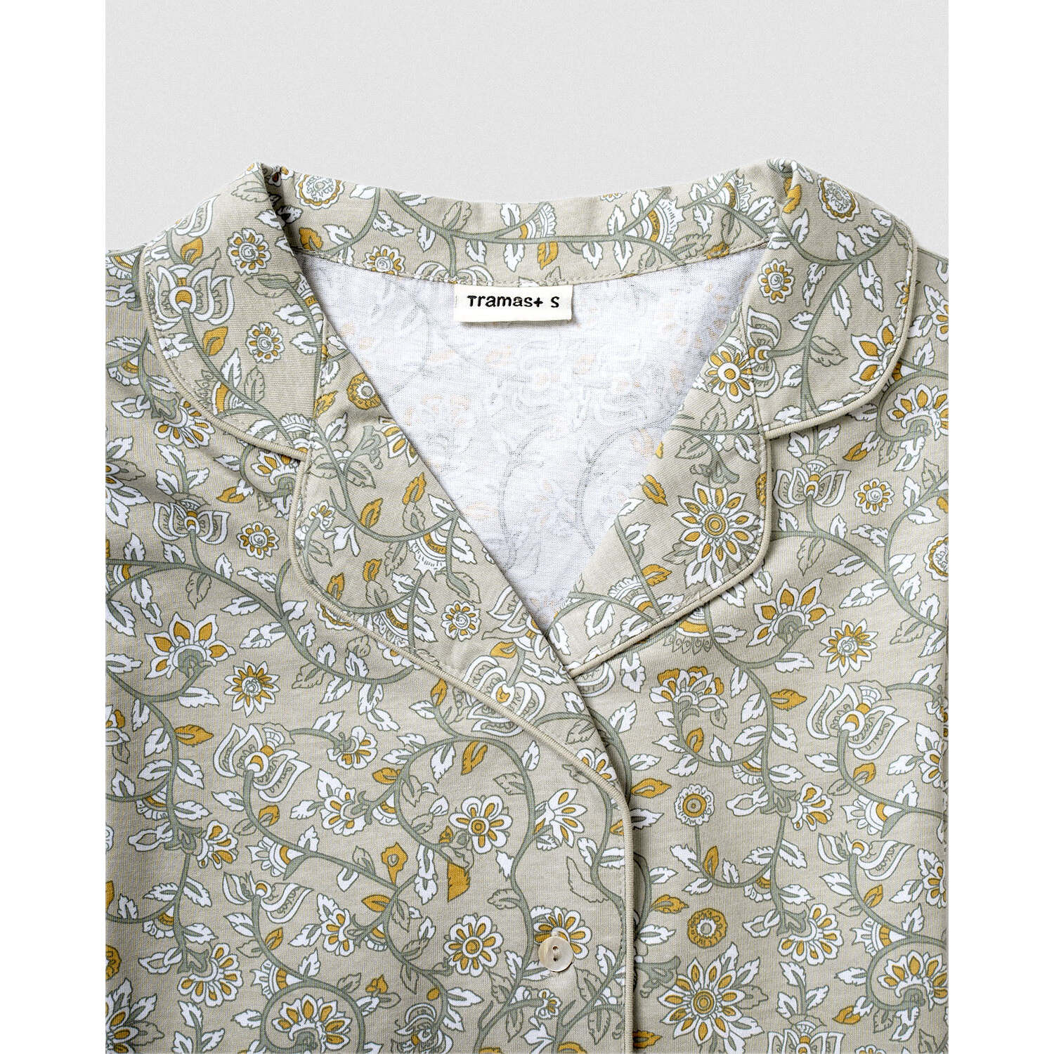 Pijama largo camisero algodón seren verde