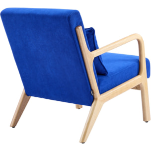 Fauteuil en bois et velours côtelé - LANNA