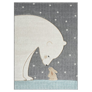 Tapis enfant tissé motif animaux RASO