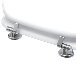 Abattant WC blanc en bois
