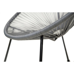 Lot de 2 fauteuils de jardin "Ania" - Gris